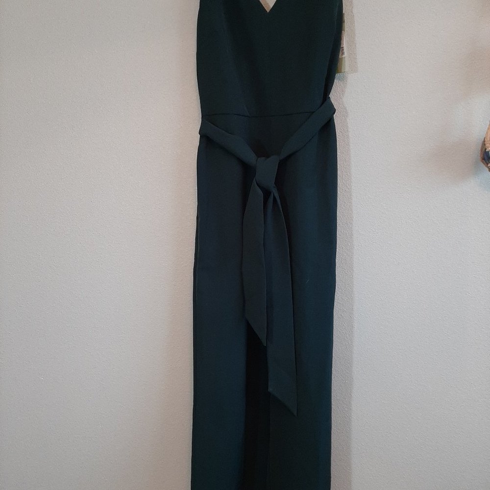 Sam Edelman Dark Green Jumpsuit sleeveless Size 6 NWT